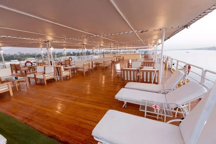 Sun deck of the MS King Tut I Nile Cruise Nile cruise